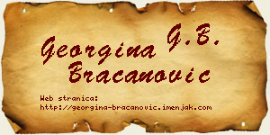 Georgina Bracanović vizit kartica